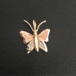 Rose and Yellow Gold Butterfly Pendant
